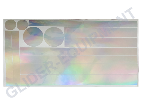 Anti-Kollisions-Markierungsaufkleberblatt holografisch / spiegel [6030S]